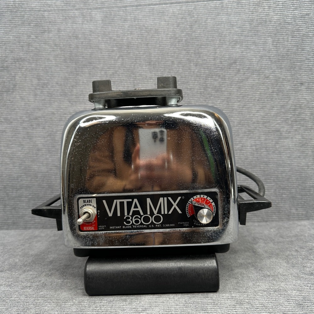 Vita Mix‎ 3600 Vintage Blender Motor Base Stainless Steel Heavy Duty Chrome